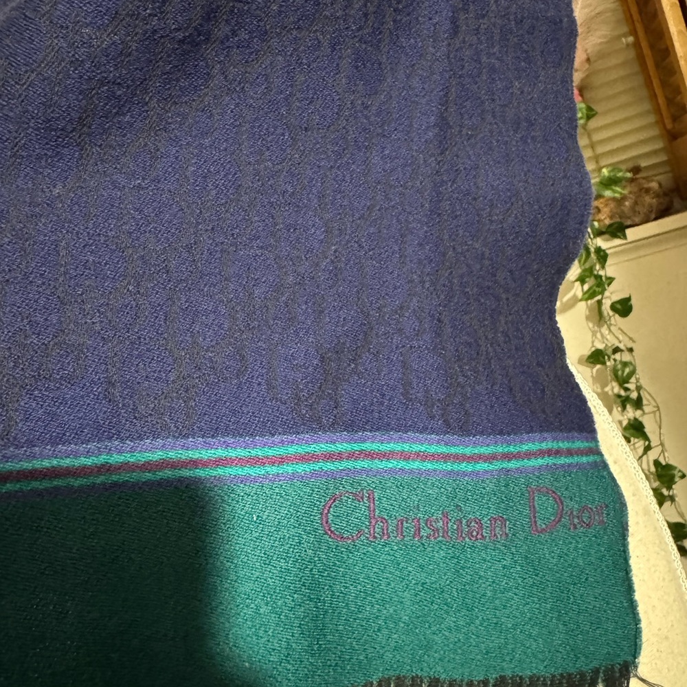 Christian Dior Blue and Teal Scarf - Picture 3 of 4